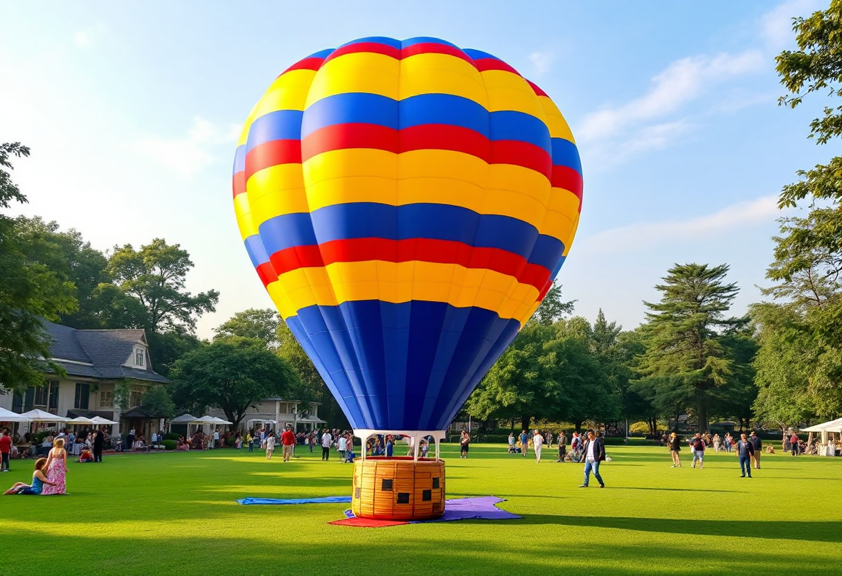 Montgolfière publicitaire en extérieur